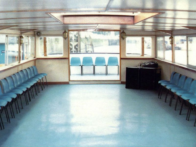 Top dance deck on the Old London from Thames Cruises